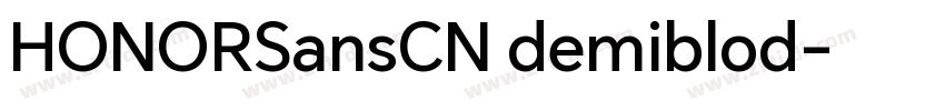 HONORSansCN demiblod字体转换